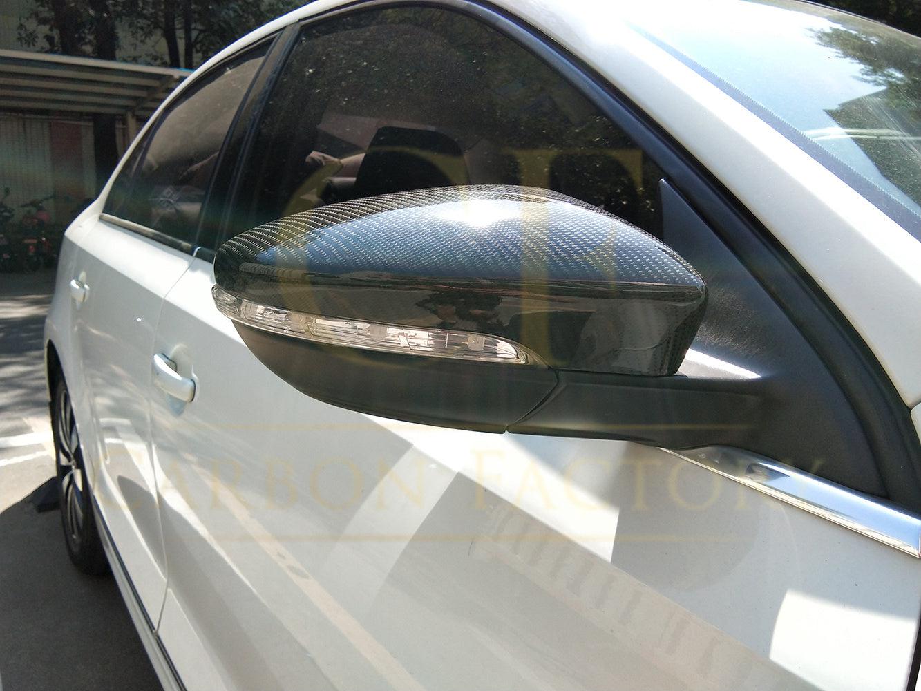 Scirocco Style Carbon Fibre Replacement Mirror Covers for VW Passat B7 10-14-Carbon Factory