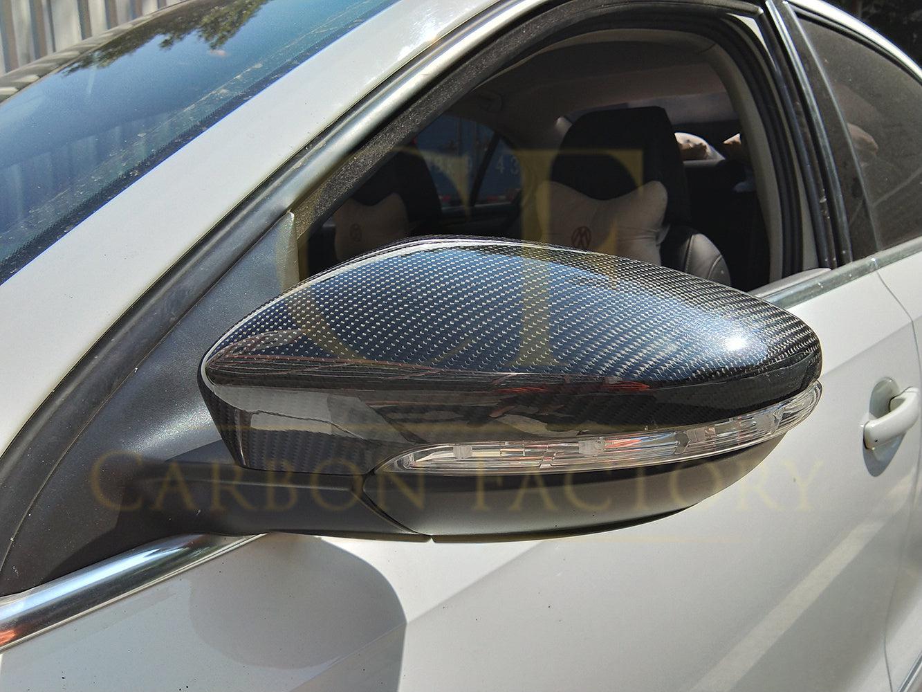 Scirocco Style Carbon Fibre Replacement Mirror Covers for VW Passat B7 10-14-Carbon Factory