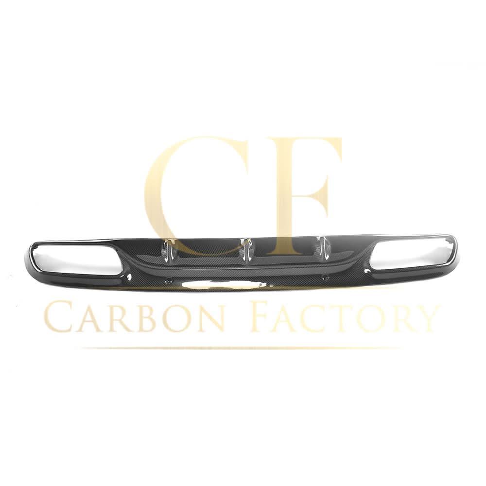 Small Fin Style Carbon Fibre Rear Diffuser for Mercedes W205 C Class & C63 2 Door 15-21 - Carbon Factory