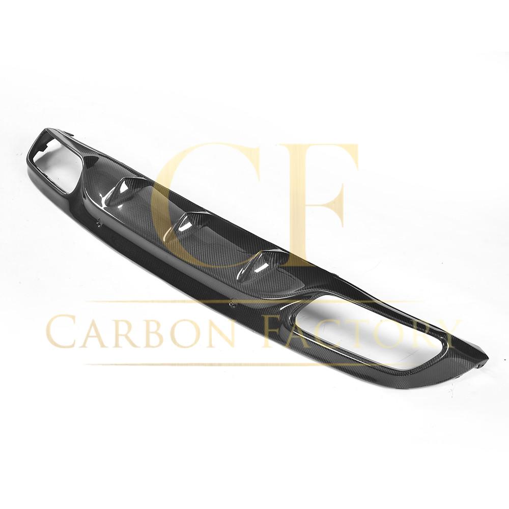 Small Fin Style Carbon Fibre Rear Diffuser for Mercedes W205 C Class & C63 2 Door 15-21-Carbon Factory