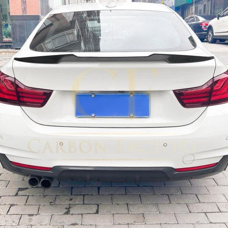 Small V Style Gloss Black Spoiler for BMW F36 4 Series Gran Coupe 14-20-Carbon Factory
