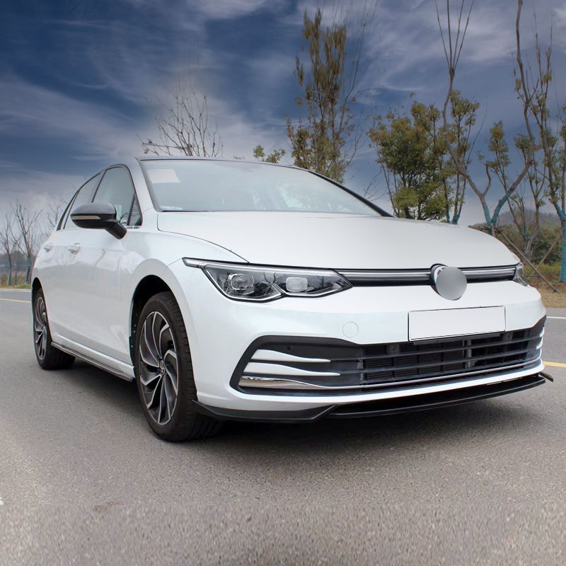 Style 1 Gloss Black Front Splitter for VW Golf MK8 21-23-Carbon Factory