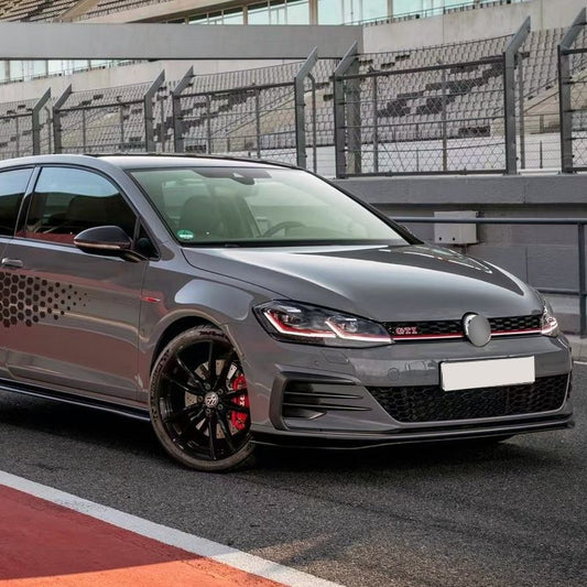 TCR Style Gloss Black Front Splitter for VW Golf MK7.5 GTI 17-20-Carbon Factory
