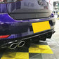 TR Style Gloss Black Rear Diffuser Trims for VW Golf MK7.5 R 17-20-Carbon Factory