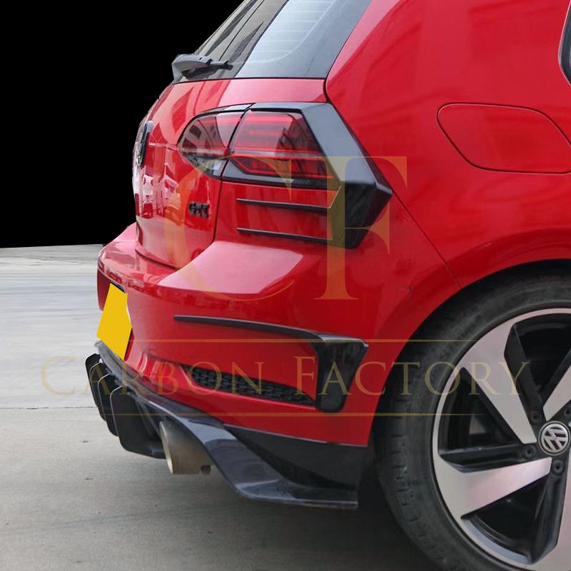 TR Style Gloss Black Rear Diffuser for VW Golf MK7.5 GTI 17-20-Carbon Factory