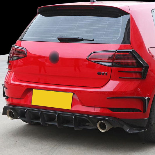 TR Style Gloss Black Rear Diffuser for VW Golf MK7.5 GTI 17-20-Carbon Factory