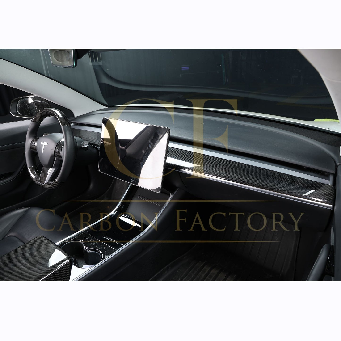 Tesla Model 3 & Model Y Pre-preg Carbon Fibre Centre Trims 17-23-Carbon Factory