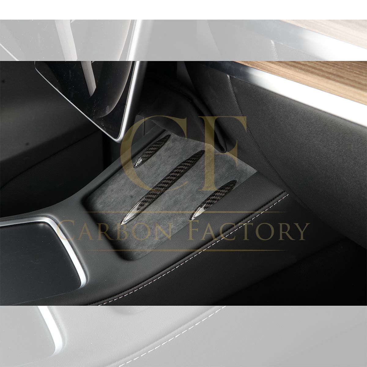 Tesla Model 3 & Model Y Pre-preg Carbon Fibre Charging Tray Trims 17-23-Carbon Factory