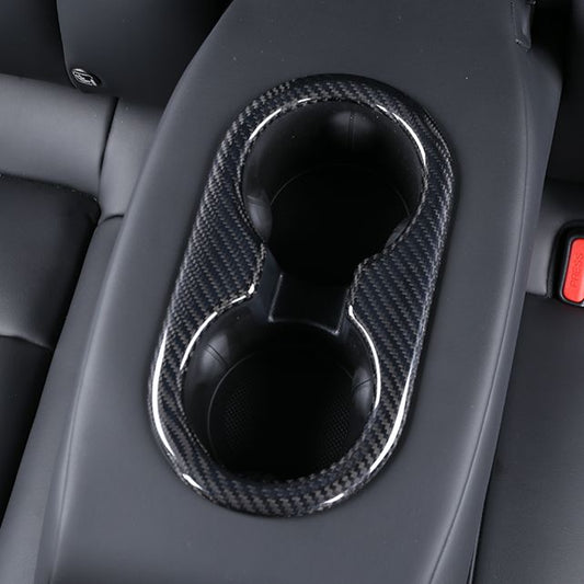Tesla Model 3 & Model Y Pre-preg Carbon Fibre Rear Seat Cup Holder Trim 17-23-Carbon Factory