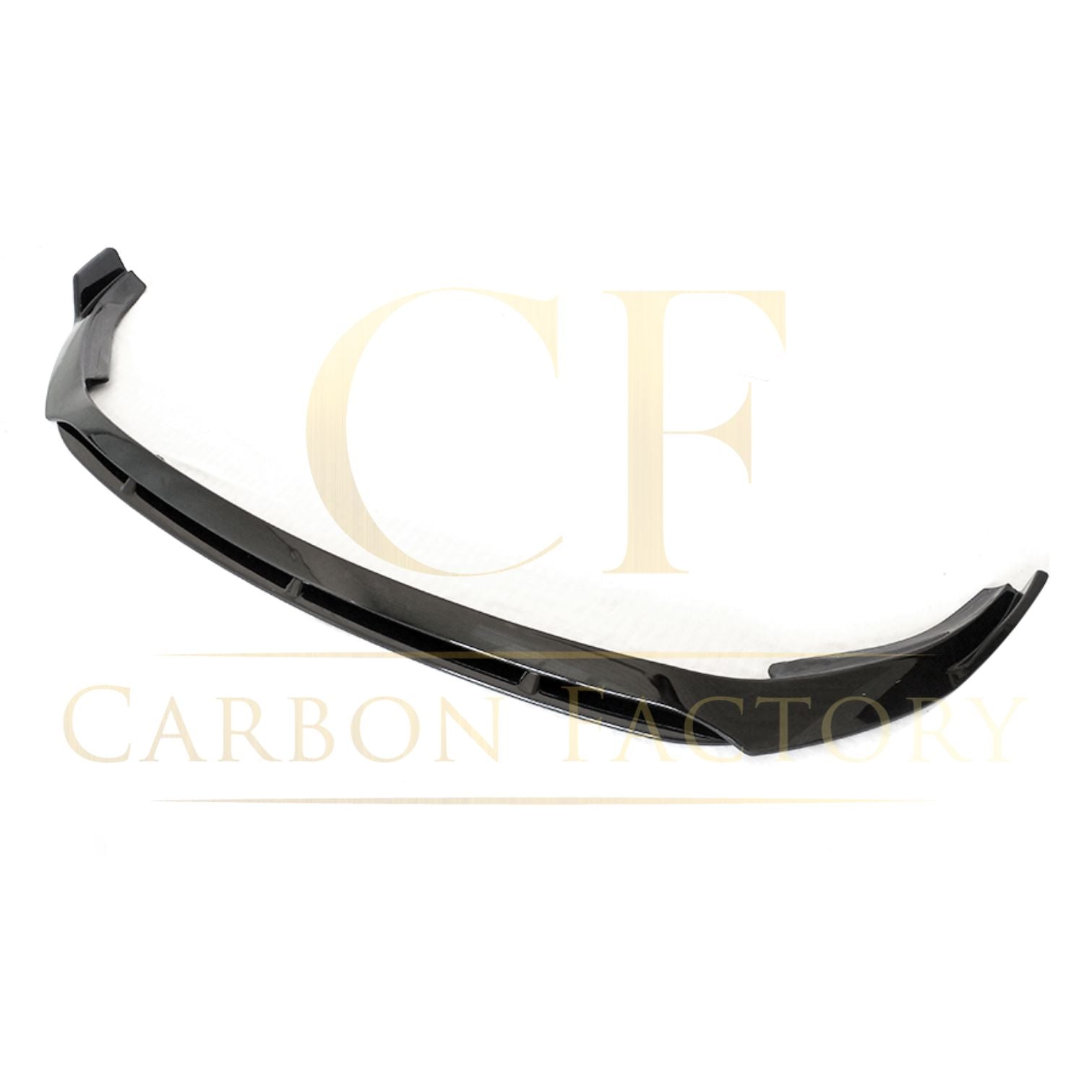 V Gloss Black Front Splitter for Mercedes Benz W205 C Class 19-21-Carbon Factory