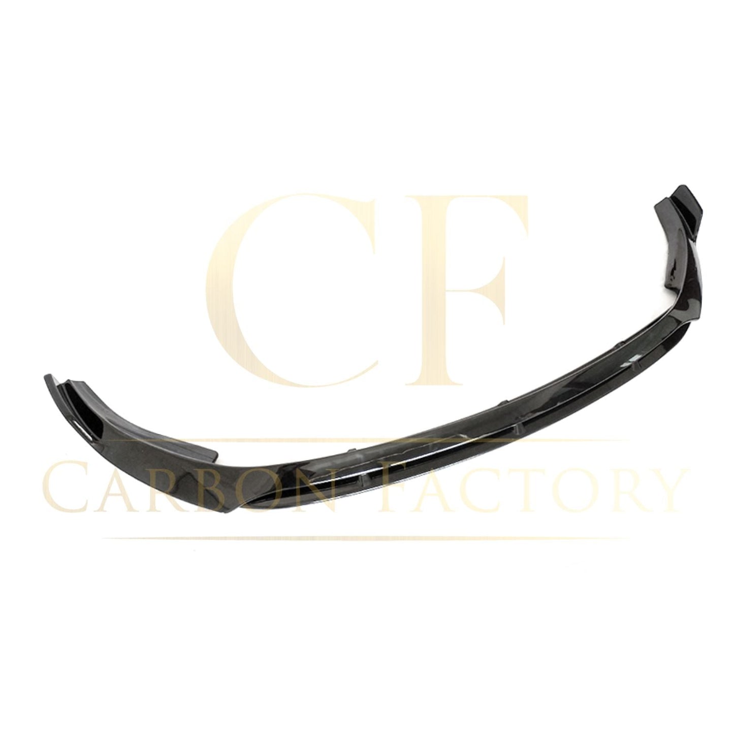 V Gloss Black Front Splitter for Mercedes Benz W205 C Class 19-21-Carbon Factory