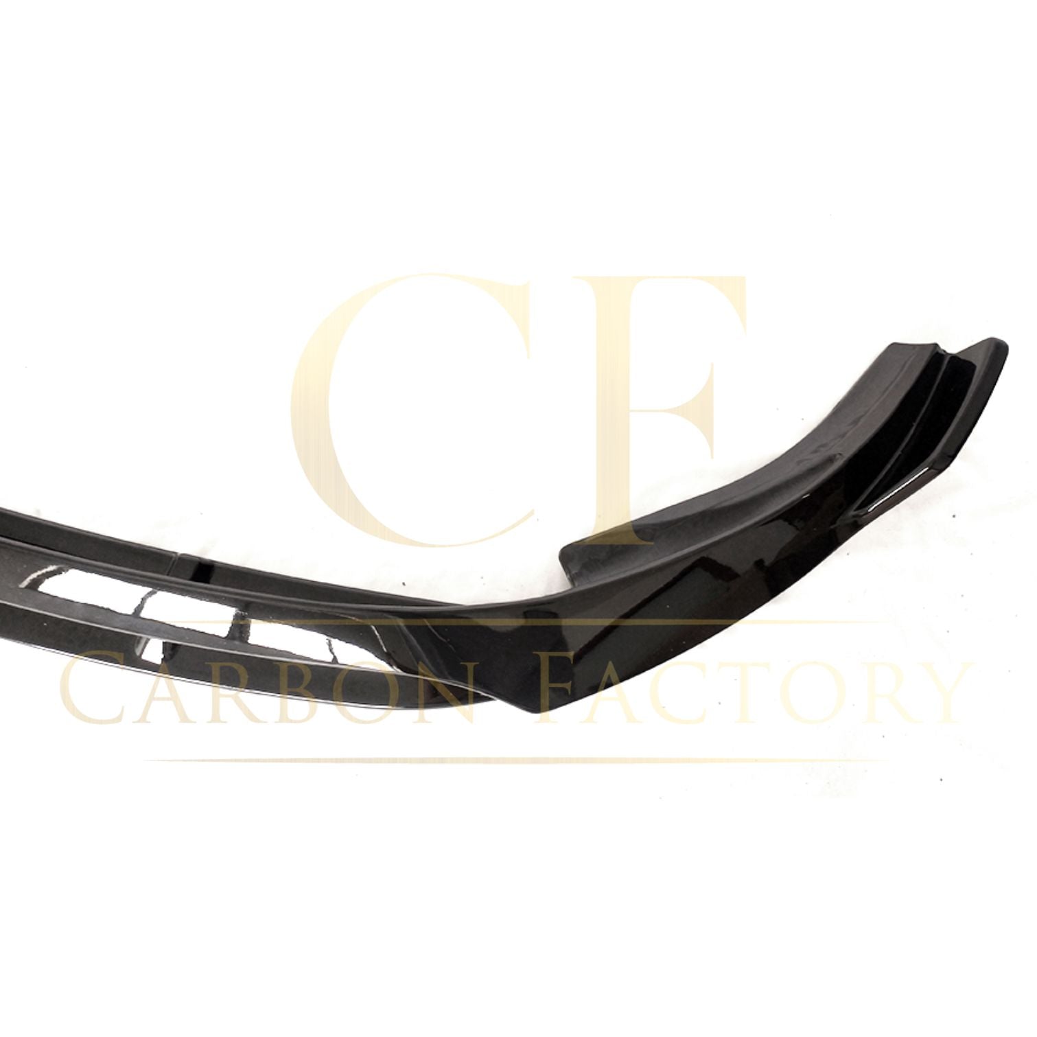V Gloss Black Front Splitter for Mercedes Benz W205 C Class 19-21-Carbon Factory
