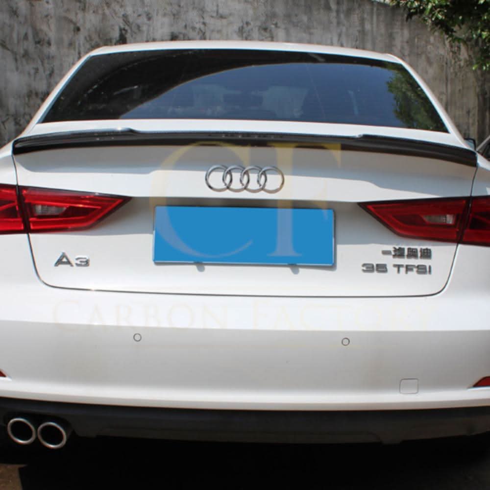 V Style Carbon Fibre Boot Spoiler for Audi A3 S3 RS3 Saloon 13-20 - Carbon Factory