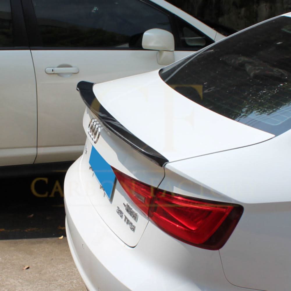 V Style Carbon Fibre Boot Spoiler for Audi A3 S3 RS3 Saloon 13-20 - Carbon Factory
