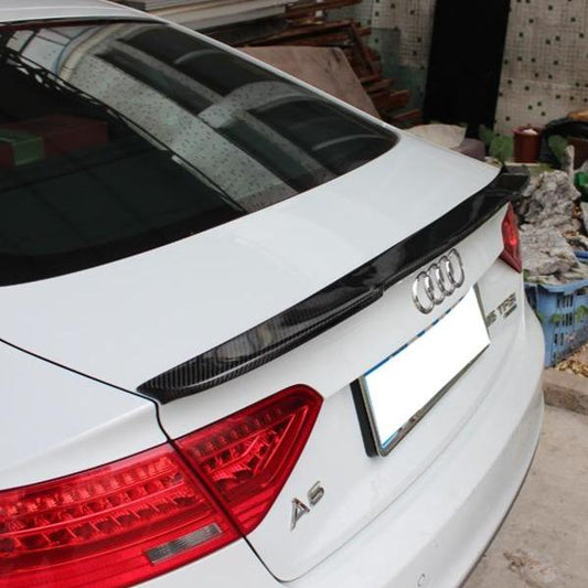 V Style Carbon Fibre Boot Spoiler for Audi B8 B8.5 A5 07-16-Carbon Factory