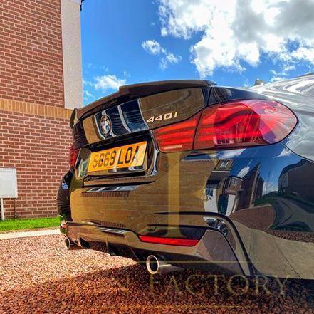 V Style Carbon Fibre Boot Spoiler for BMW 4 Series F32 Coupe 14-20-Carbon Factory