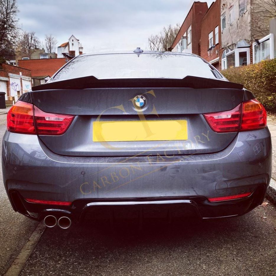V Style Carbon Fibre Boot Spoiler for BMW 4 Series F32 Coupe 14-20-Carbon Factory