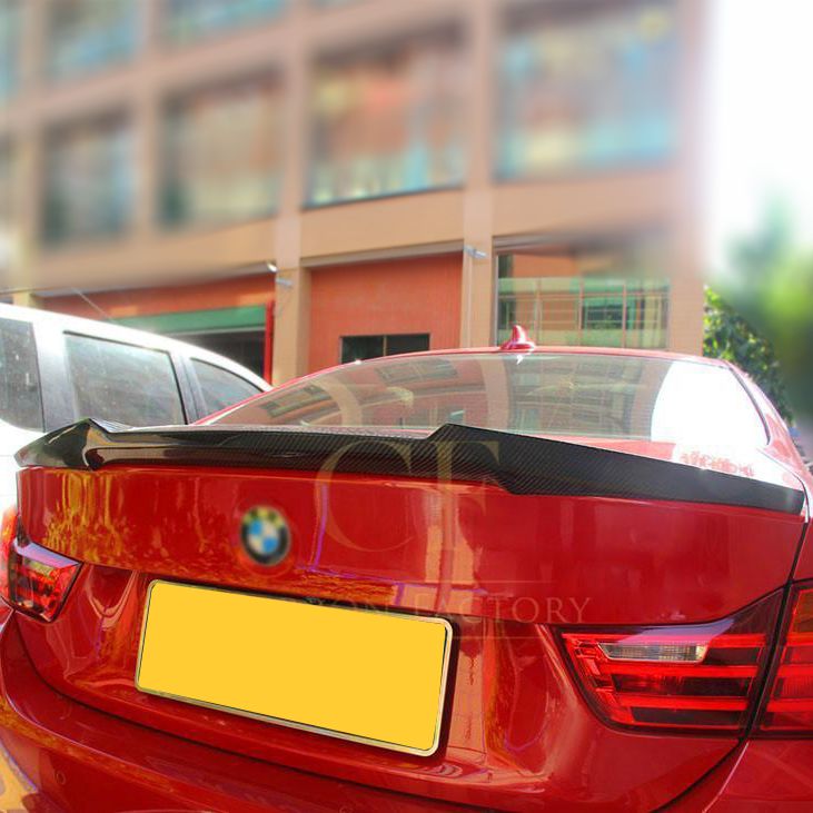V Style Carbon Fibre Boot Spoiler for BMW 4 Series F32 Coupe 14-20-Carbon Factory