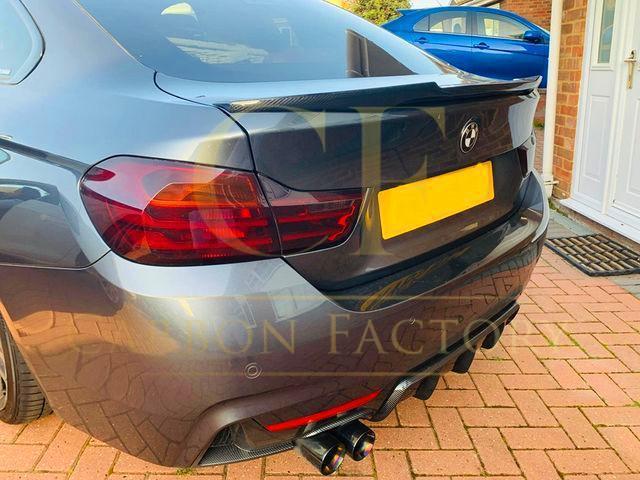 V Style Carbon Fibre Boot Spoiler for BMW 4 Series F36 Gran Coupe 14-20-Carbon Factory