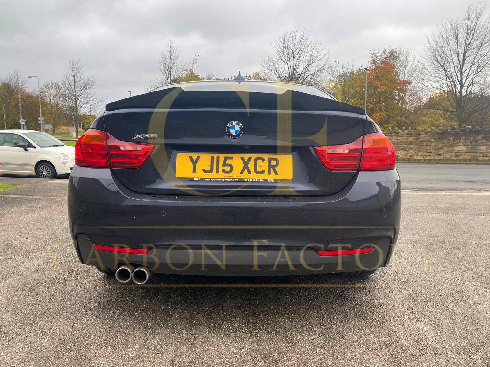 V Style Carbon Fibre Boot Spoiler for BMW 4 Series F36 Gran Coupe 14-20-Carbon Factory