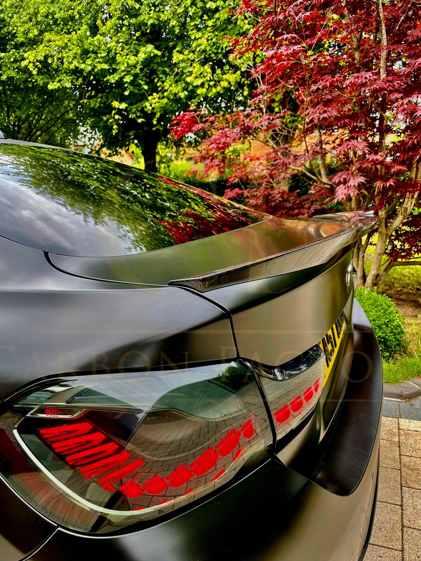 V Style Carbon Fibre Boot Spoiler for BMW 4 Series F36 Gran Coupe 14-20-Carbon Factory