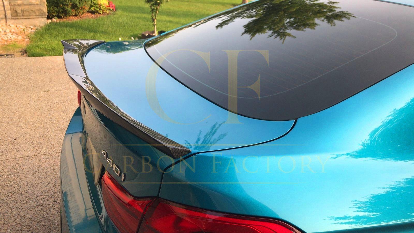 V Style Carbon Fibre Boot Spoiler for BMW 4 Series F36 Gran Coupe 14-20-Carbon Factory