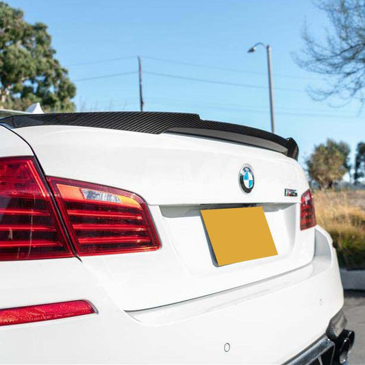 V Style Carbon Fibre Boot Spoiler for BMW 5 Series F10 inc M5 10-17-Carbon Factory