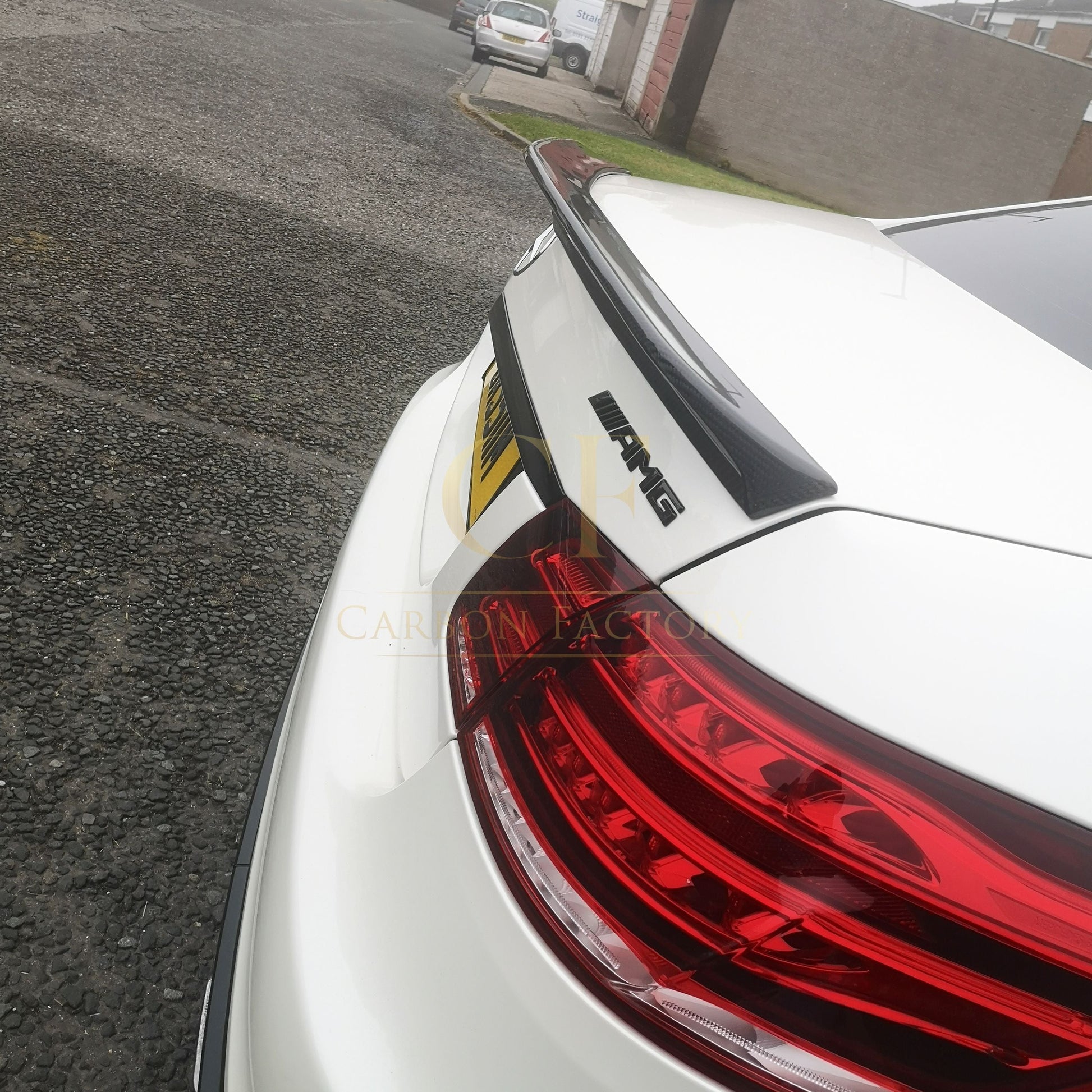 V Style Carbon Fibre Boot Spoiler for Mercedes Benz W212 E Class Saloon 10-17-Carbon Factory