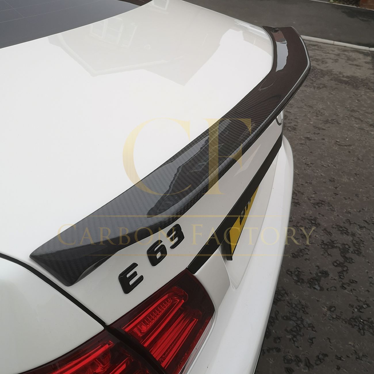 V Style Carbon Fibre Boot Spoiler for Mercedes Benz W212 E Class Saloon 10-17-Carbon Factory