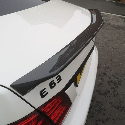 V Style Carbon Fibre Boot Spoiler for Mercedes Benz W212 E Class Saloon 10-17-Carbon Factory