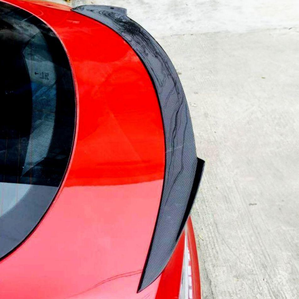 V Style Carbon Fibre Boot Spoiler for Tesla Model S 13-Present-Carbon Factory