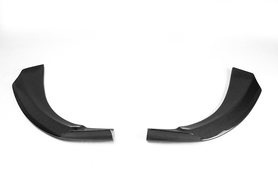 V Style Carbon Fibre Front Bumper Side Extensions for Mercedes W117 CLA 13-19-Carbon Factory