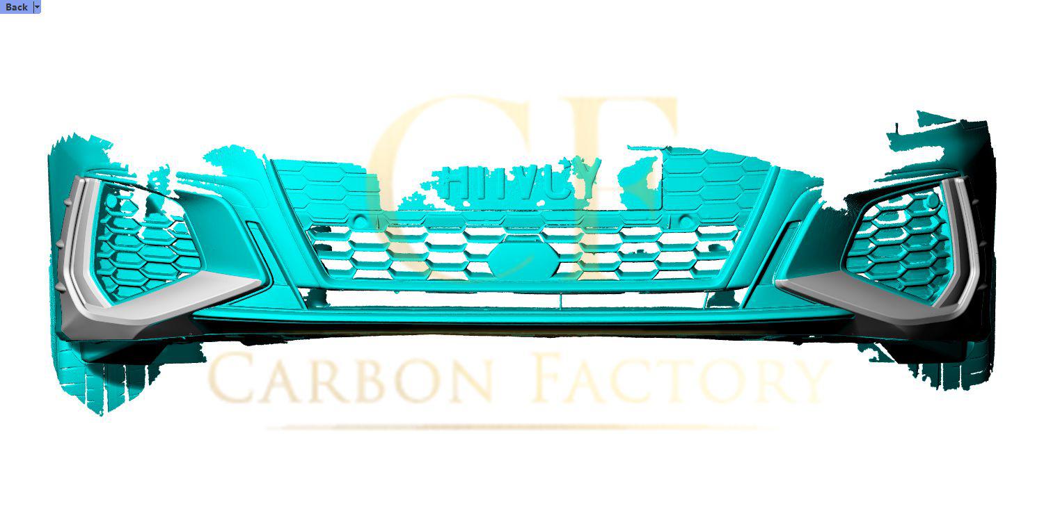 V Style Carbon Fibre Front Canards for Audi S3 Saloon 21-Present-Carbon Factory