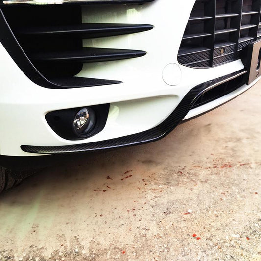 V Style Carbon Fibre Front Canards for Porsche Macan 14-17-Carbon Factory