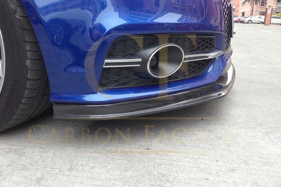 V Style Carbon Fibre Front Splitter for Audi 4G A7 S Line S7 10-18-Carbon Factory
