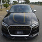 V Style Carbon Fibre Front Splitter for Audi 8V RS3 Saloon 17-20-Carbon Factory