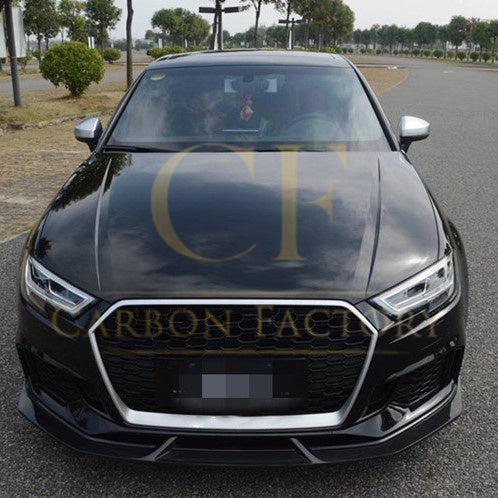 V Style Carbon Fibre Front Splitter for Audi 8V RS3 Saloon 17-20-Carbon Factory