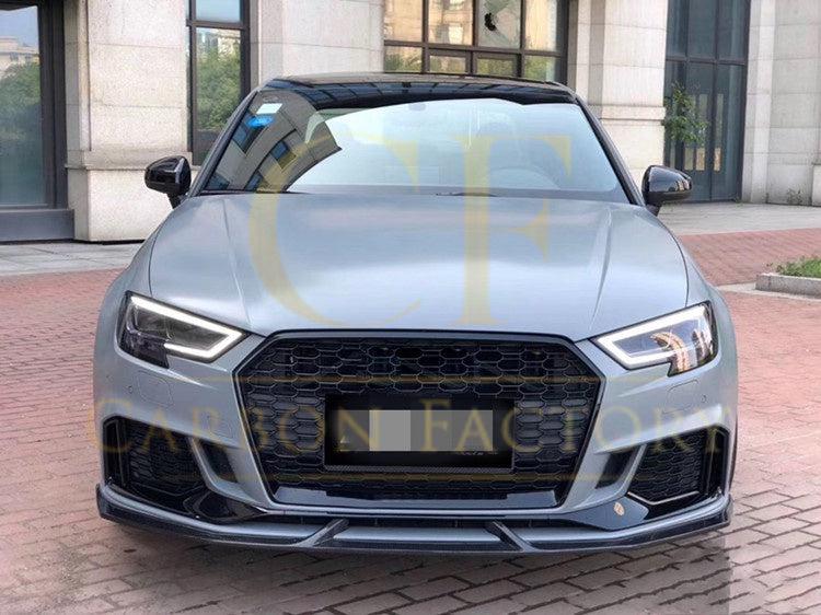V Style Carbon Fibre Front Splitter for Audi 8V RS3 Saloon 17-20-Carbon Factory