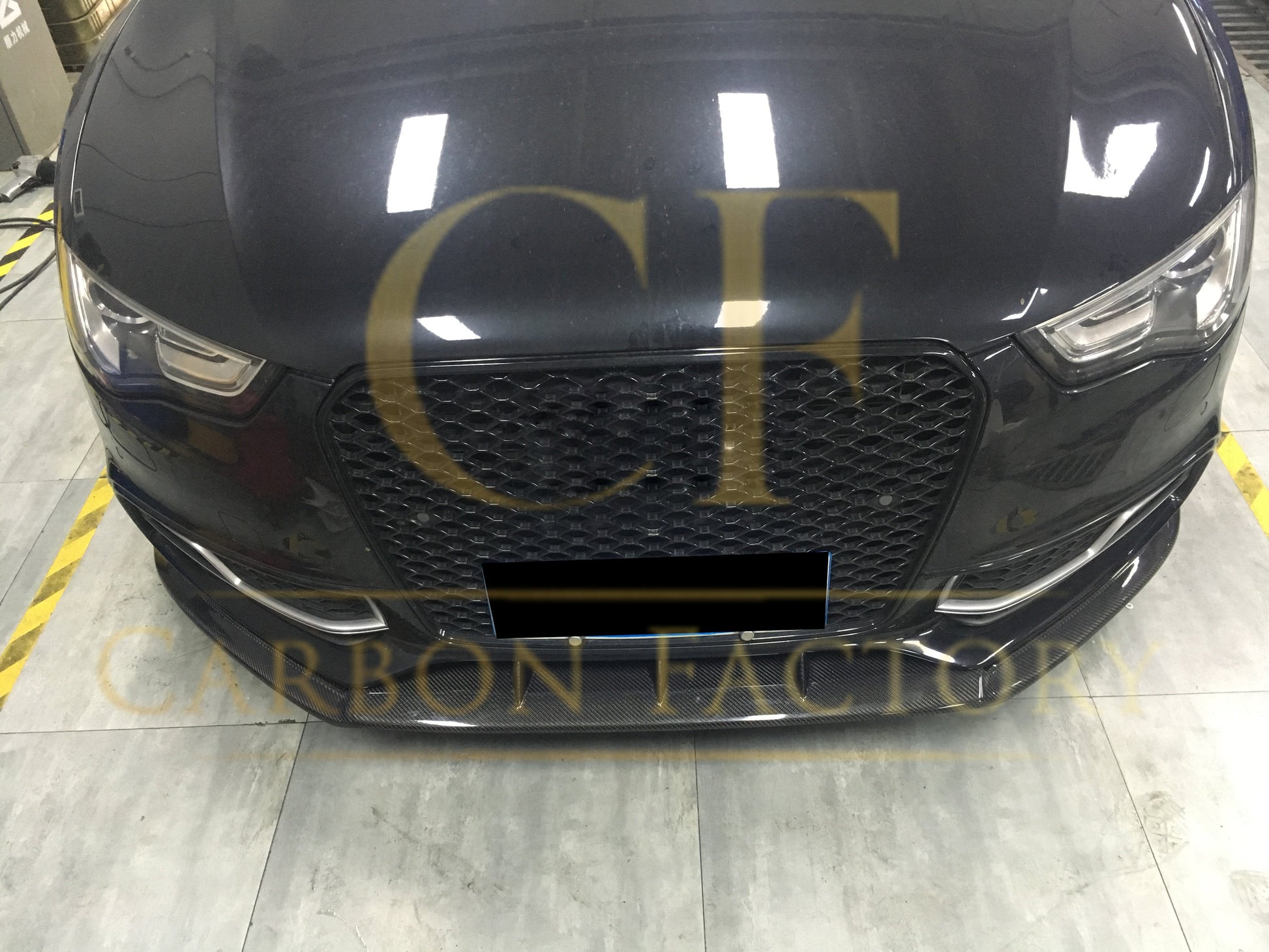 V Style Carbon Fibre Front Splitter for Audi B8.5 S5 A5 S Line 11-16-Carbon Factory