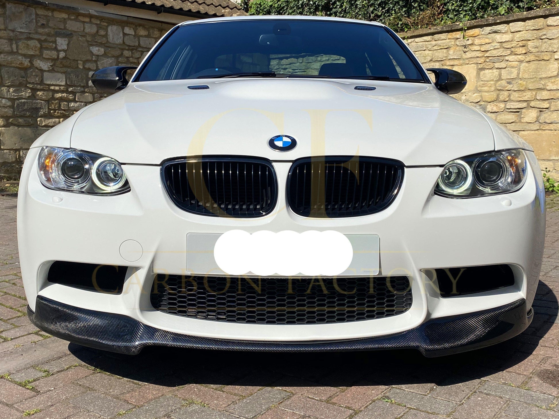 V Style Carbon Fibre Front Splitter for BMW E90 E92 E93 M3 07-13-Carbon Factory