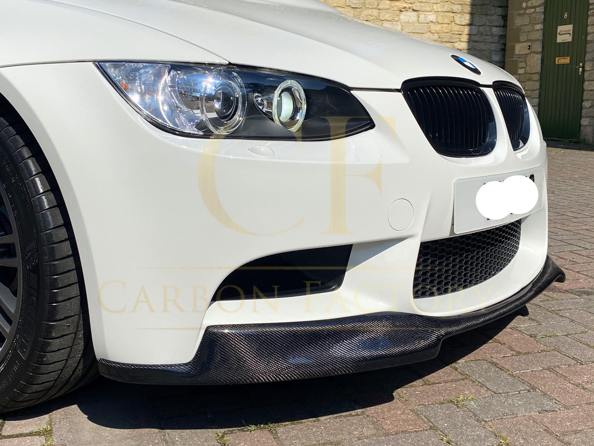 V Style Carbon Fibre Front Splitter for BMW E90 E92 E93 M3 07-13-Carbon Factory