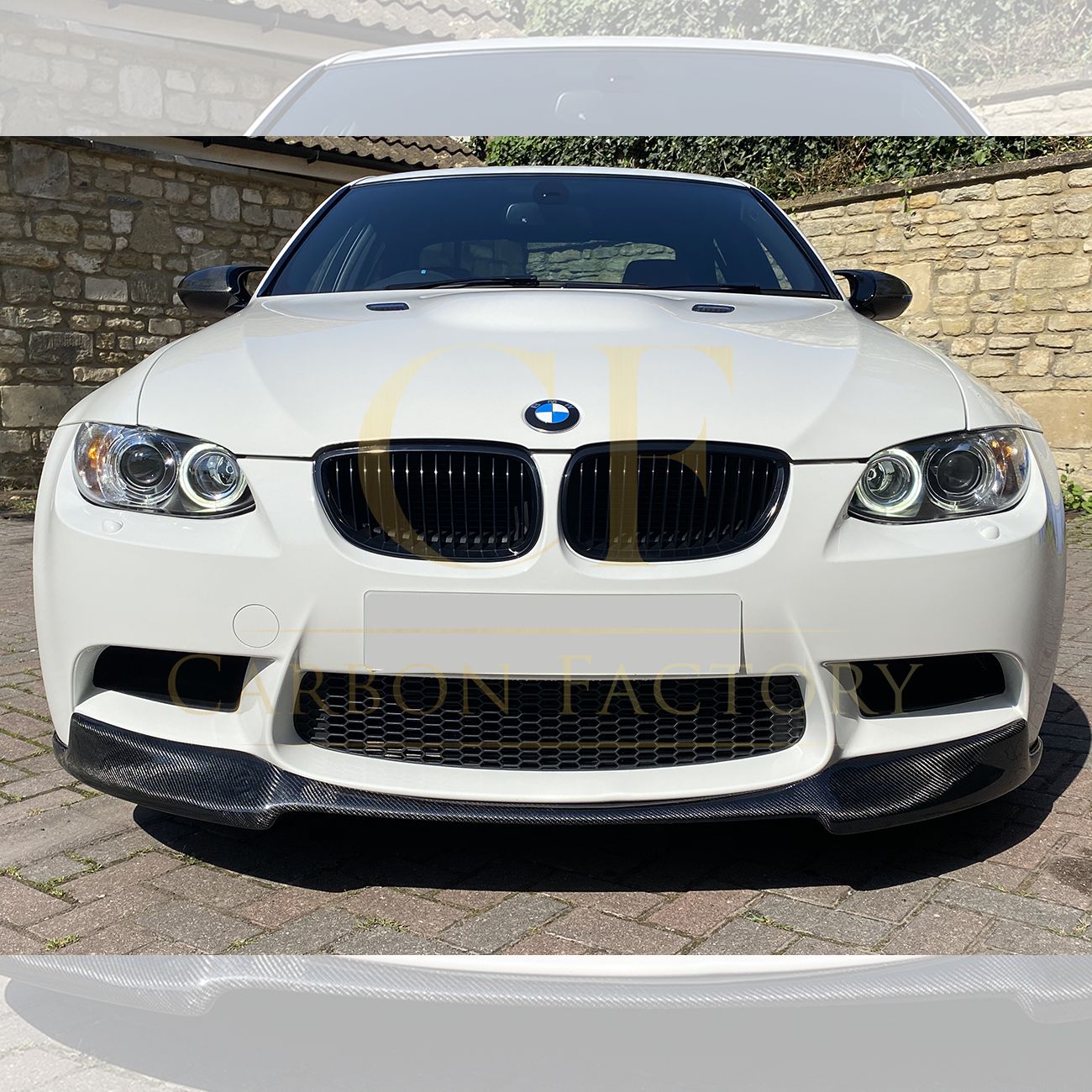 V Style Carbon Fibre Front Splitter for BMW E90 E92 E93 M3 07-13-Carbon Factory