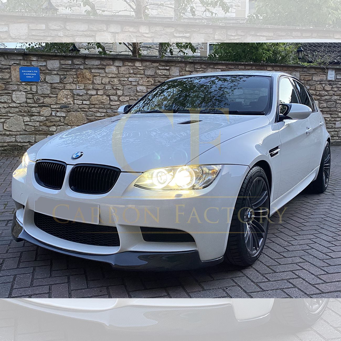 V Style Carbon Fibre Front Splitter for BMW E90 E92 E93 M3 07-13-Carbon Factory