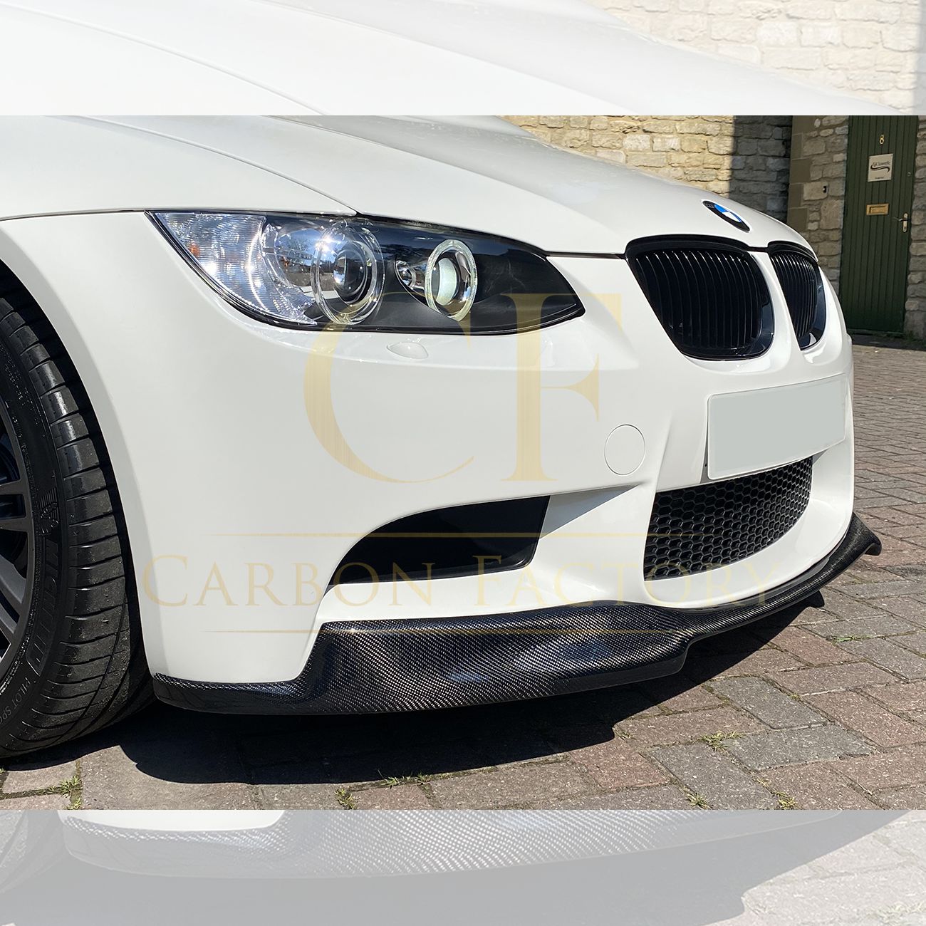 V Style Carbon Fibre Front Splitter for BMW E90 E92 E93 M3 07-13-Carbon Factory