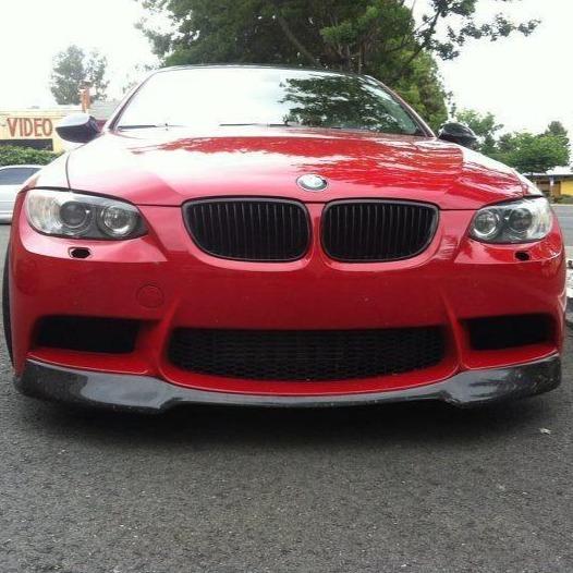 V Style Carbon Fibre Front Splitter for BMW E90 E92 E93 M3 07-13-Carbon Factory
