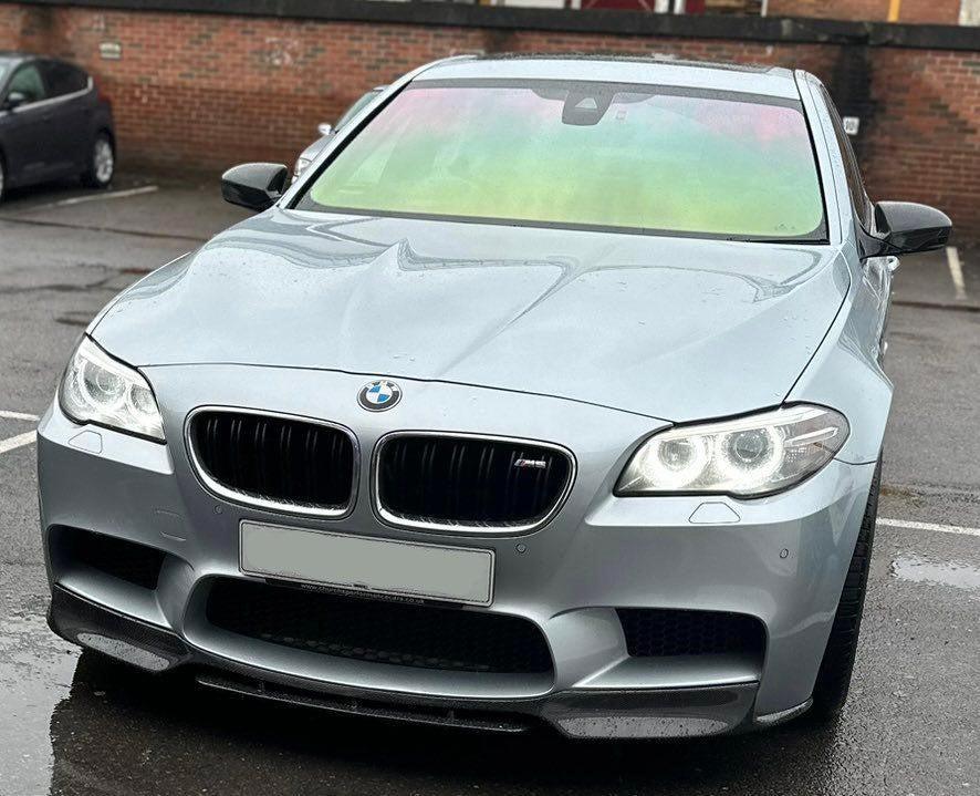 V Style Carbon Fibre Front Splitter for BMW F10 M5 10-16-Carbon Factory