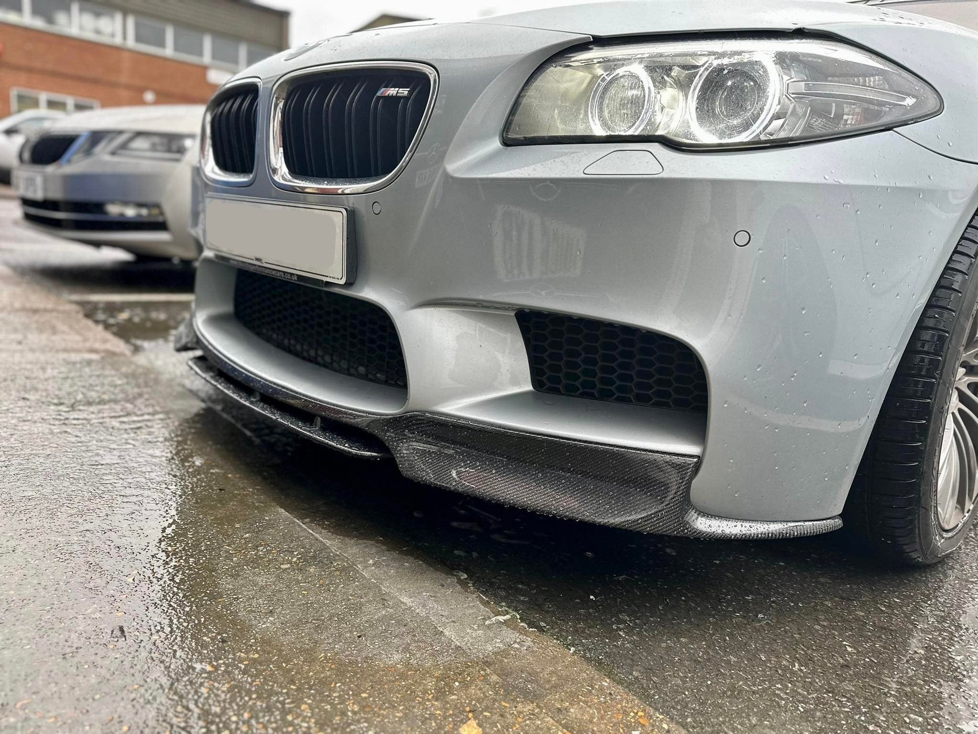 V Style Carbon Fibre Front Splitter for BMW F10 M5 10-16-Carbon Factory
