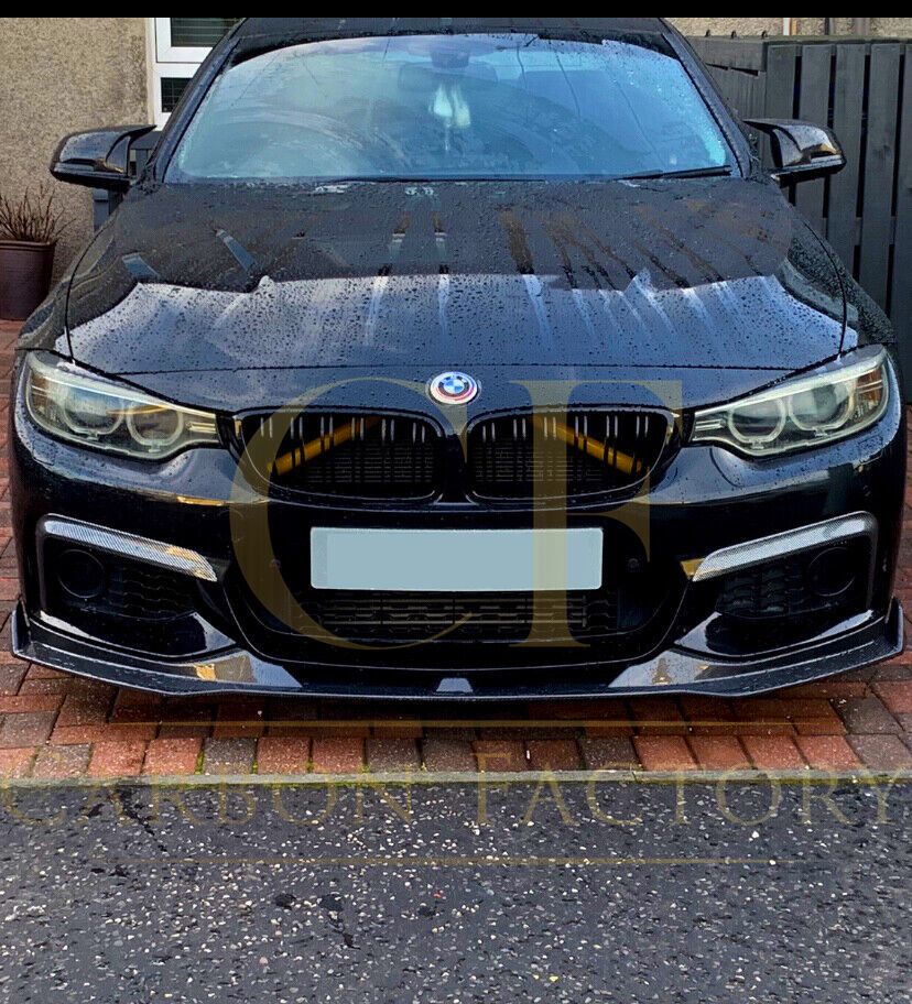 V Style Carbon Fibre Front Splitter for BMW F32 F33 F36 4 Series 14-20-Carbon Factory