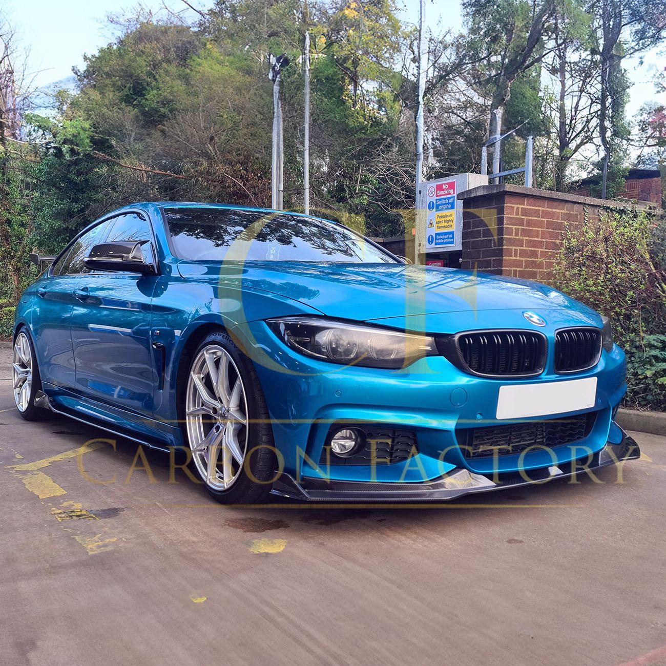 V Style Carbon Fibre Front Splitter for BMW F32 F33 F36 4 Series 14-20-Carbon Factory
