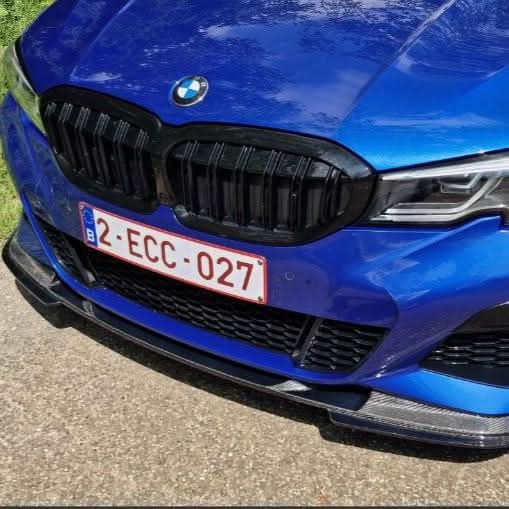 V Style Carbon Fibre Front Splitter for BMW G20 G21 3 Series Pre-LCI M Sport 19-22 - Carbon Factory